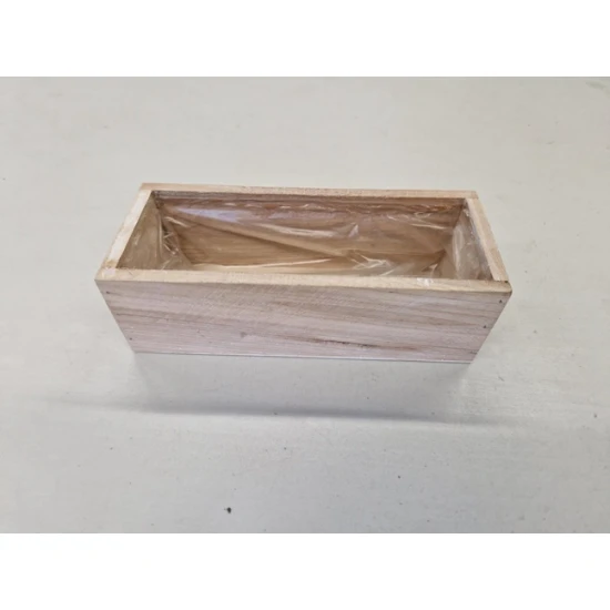 HOUTEN BAKJE WHITE WASH 19X8X6CM
