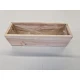 WOODEN PLANTER WHITE WASH 24X8X7CM