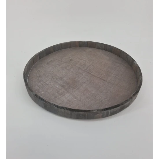 COUPE EN BOIS RONDE 40X3CM GRIS