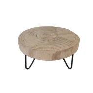 WOOD SLICE PAULOWNIA OP BASE D20 H10CM NATURAL