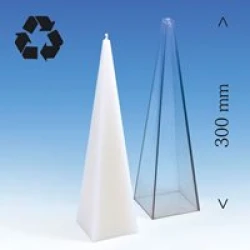 KAARSVORM PYRAMIDE 75X75X300MM