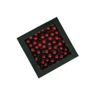 CHRISTMAS SPHERES 20MM DARK RED COMBI 144PCS