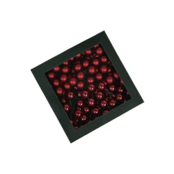 CHRISTMAS SPHERES 20MM DARK RED COMBI 144PCS