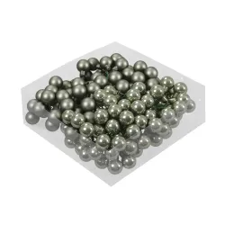 CHRISTMAS SPHERES 20MM GRANITE GREEN 144PCS