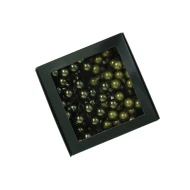 CHRISTMAS SPHERES 20MM PINE OPAL 144PCS