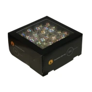 CHRISTMAS SPHERES 30MM CLEAR PEARL 72PCS