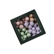 CHRISTMAS SPHERES 30MM PINE PASTEL 72PCS