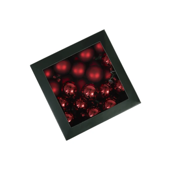 BOULE DE NOEL 40MM DARK RED COMBI 36PCS
