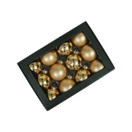 KERSTBOLLEN 57MM BRIGHT GOLD COMBI 12ST
