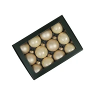 KERSTBOLLEN 57MM CHAMPAGNE COMBI 12ST