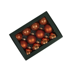 CHRISTMAS SPHERES 57MM MANDARIN 12PCS