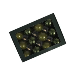 CHRISTMAS SPHERES 57MM PINE OPAL 12PCS