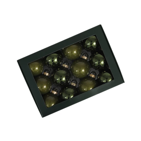 BOULE DE NOEL 57MM PINE OPAL 12PCS