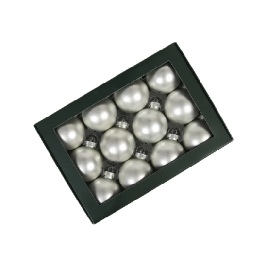 BOULE DE NOEL 57MM SILVER MAT 12PCS