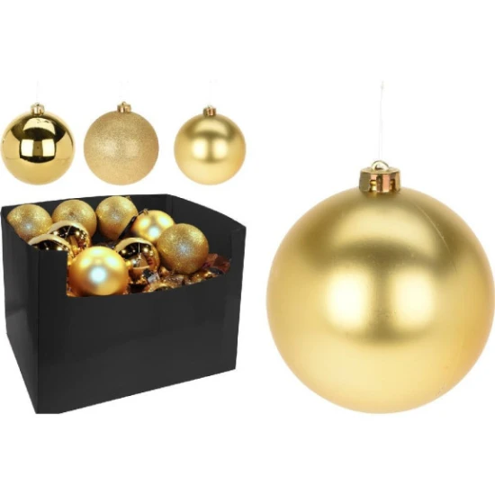 BOULE DE NOEL PLASTIQUE 120MM OR 1PC
