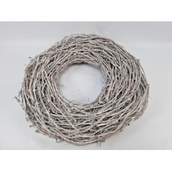WREATH GRAPEWOOD WHITE WASH 75CM