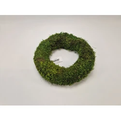 WREATH PRESERVED GREEN MOSS 30CM