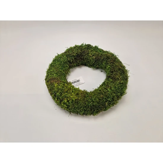 COURONNE MOUSSE VERT SATBILISEE 30CM