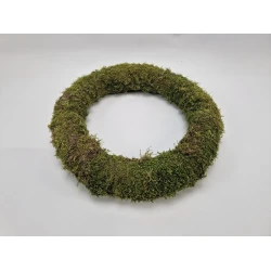 WREATH GREEN MOSS NATURAL 40CM