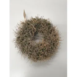 WREATH IRON BUSH NATURAL 30CM