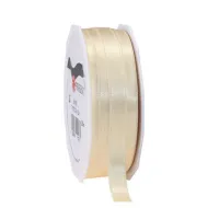 RIBBON SATIN 10MM 25M CREME