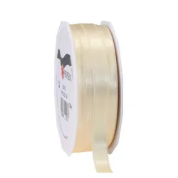 RIBBON SATIN 10MM 25M CREME