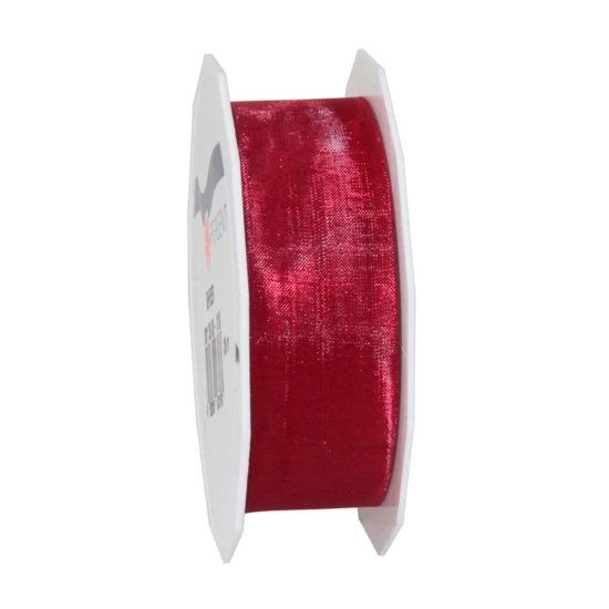 RUBAN SHEER 25MM 25M BORDEAUX
