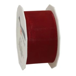 RIBBON SHEER 40MM 25M BORDEAUX