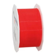 RIBBON SHEER 40MM 25M RED