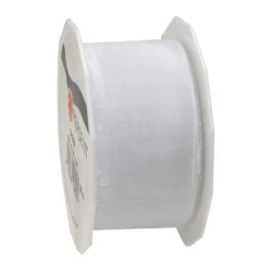 RIBBON SHEER 40MM 25M WHITE