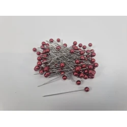 PEARL PINS D6XL55 RED 100PCS