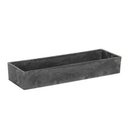 PLASTIC PLATE RECTANGLE 42X10.5X5CM GREY