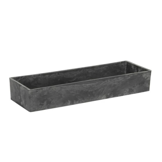 COUPE EN PLASTIQUE RECTANGLE 32X10.5X5CM GRIS