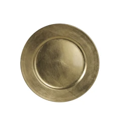 PLASTIC PLATE ROUND D28CM GOLD