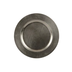 PLASTIC PLATE ROUND D28CM GRANITE GREEN