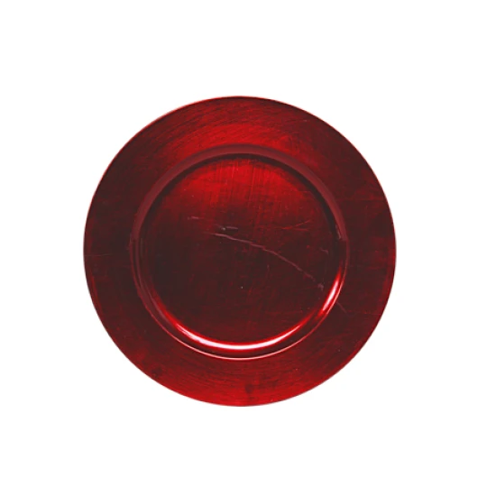 COUPE EN PLASTIQUE RONDE D28CM ROUGE