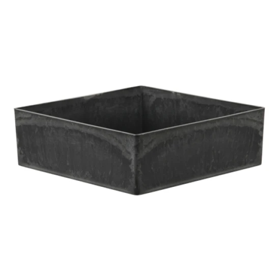 COUPE EN PLASTIQUE CARRE 21.5X21.5X7CM GRIS