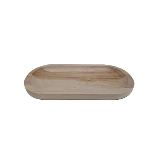 COUPE OVALE PAULOWNIA 30X15X2.5CM NATUREL