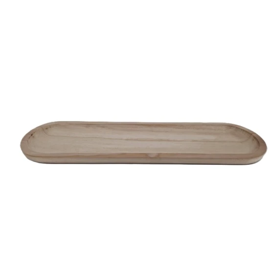 TRAY OVAL PAULOWNIA  NATURAL 60X15X2.5CM