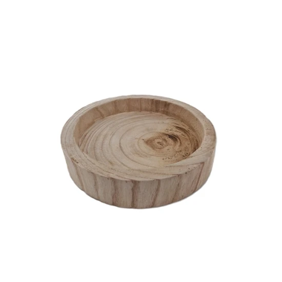 ROUND PAULOWNIA NATURAL D24 H5CM
