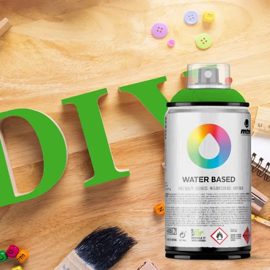 SPRAY BRILJANT GREEN 300ML WATER BASED