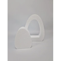 STYROPOR EGG UPRIGHT OPEN + CLOSED 25CM 10PCS