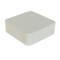 STYROPOR CAKE SQUARE 25X25X7CM - WITH LABEL