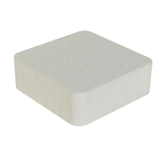 STYROPOR CAKE SQUARE 25X25X7CM - WITH LABEL
