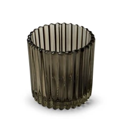 TEA LIGHT GLASS CROSBY BROWN H9 D9CM