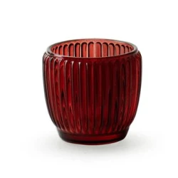 TEA LIGHT GLASS MILLIE RED H7 D8CM