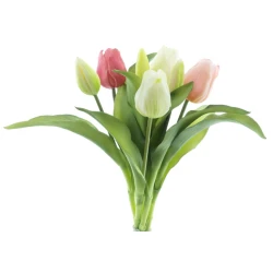 TULIP BUNDLE 30CM MIX PINK/WHITE