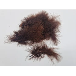PLUMES DE MARABOU BRUN +/-45GR