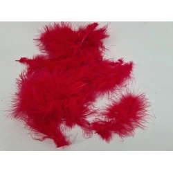 VEREN MARABOU GROOT ROOD +/-10GR