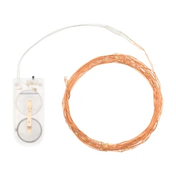 LIGHTING ON BATTERIES INDOOR COPPER WIRE 40L/4M LED CLASSIC WHITE (2 BATTERIES INCLUDED)